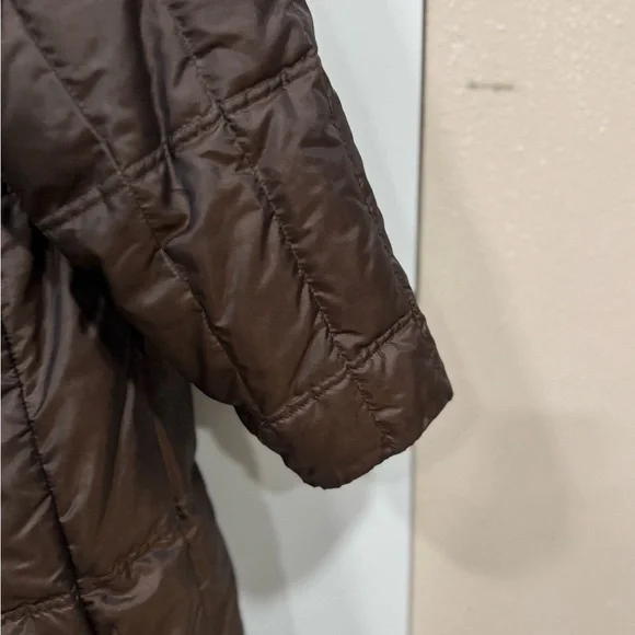 Versace Dark Brown Puffer Coat - Picture 10 of 14